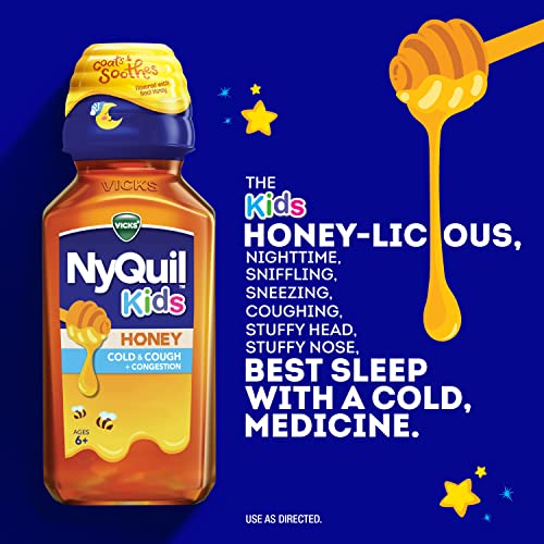 Vicks Kids DayQuil & NyQuil Honey Cold & Cough Medicine Liquid - 16 Fl Oz - Bellso