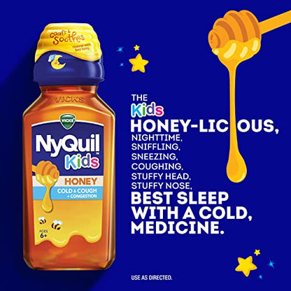 Vicks Kids DayQuil & NyQuil Honey Cold & Cough Medicine Liquid - 16 Fl Oz - Bellso