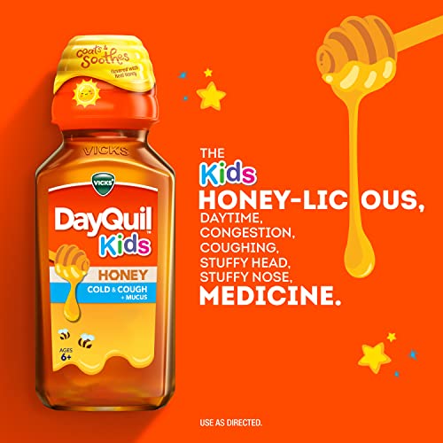 Vicks Kids DayQuil & NyQuil Honey Cold & Cough Medicine Liquid - 16 Fl Oz - Bellso