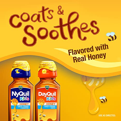 Vicks Kids DayQuil & NyQuil Honey Cold & Cough Medicine Liquid - 16 Fl Oz - Bellso