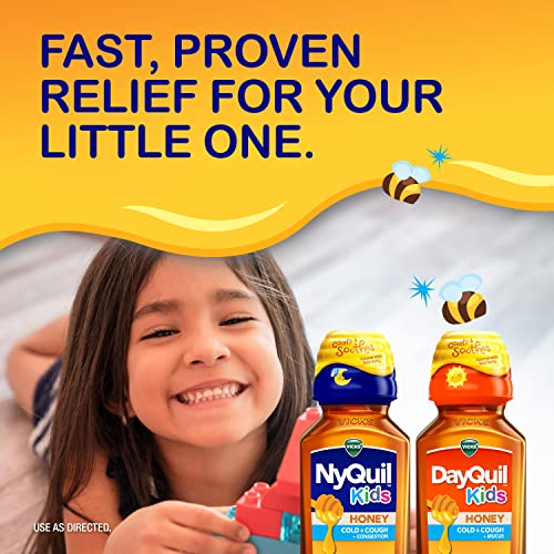 Vicks Kids DayQuil & NyQuil Honey Cold & Cough Medicine Liquid - 16 Fl Oz - Bellso