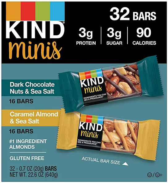 Online Kind Nut Bar, Minis Variety Pack 32 Bars