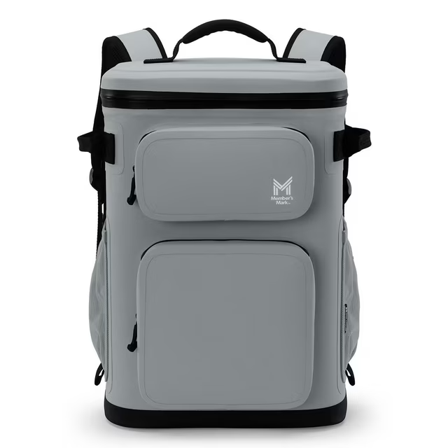 Member's Mark 24 Can Waterproof Backpack Cooler Grey