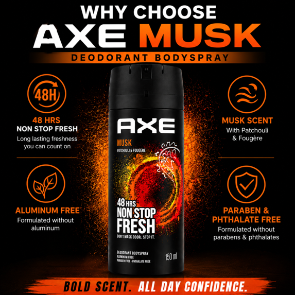 Axe Deo Spray-Musk 150ml/5oz