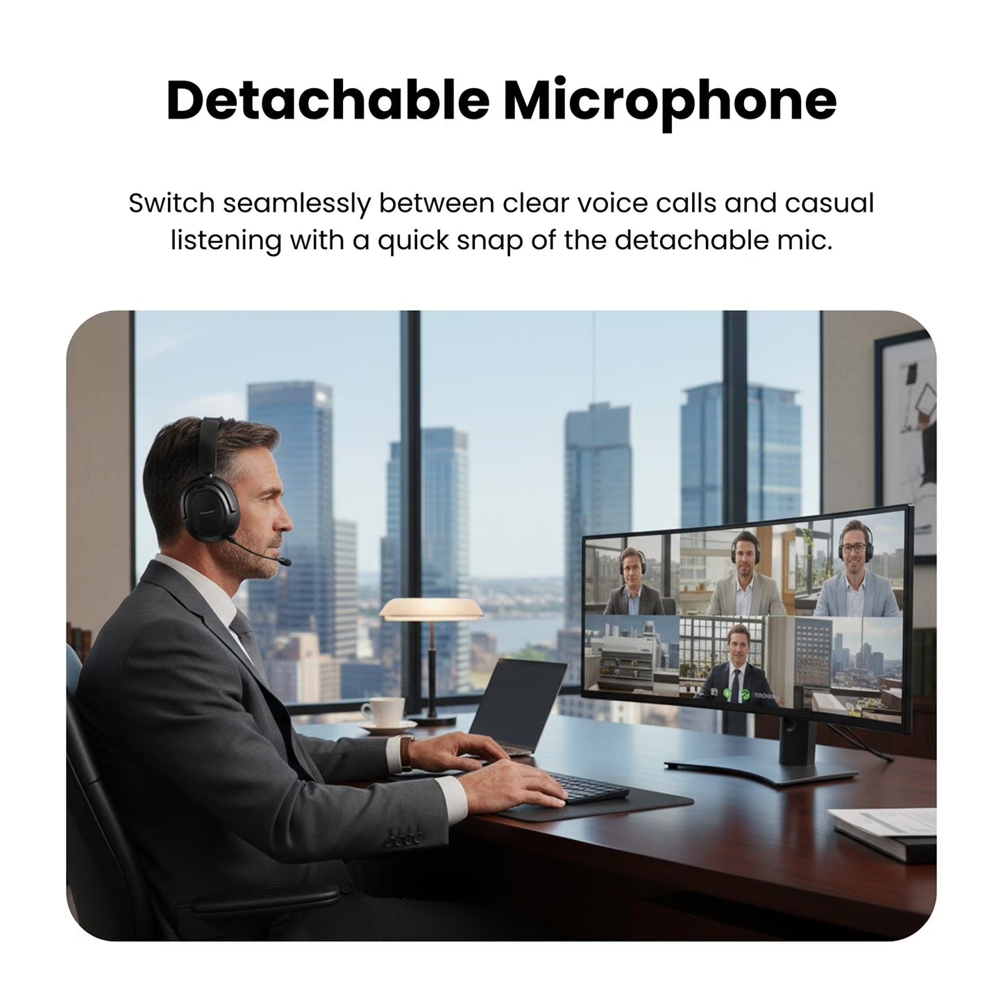Pioneer A50 Dual Mode Wireless Headphones with Hybrid Active Noise Cancellation