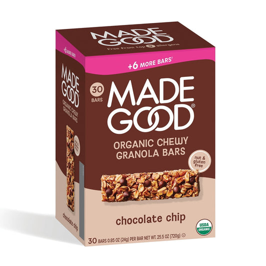 MadeGood Chocolate Chip Granola Bars .85 Oz. 30 Ct