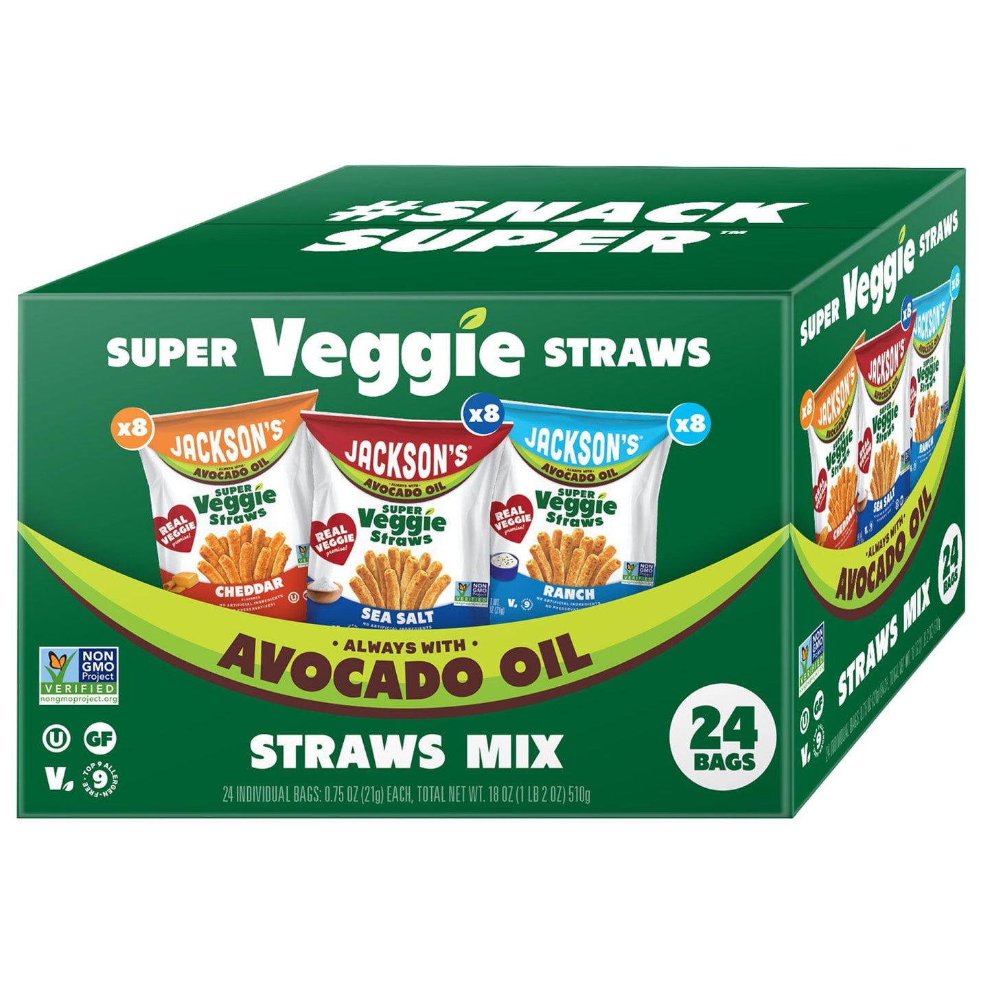 Jackson’s Jackson S Super Veggie Straws Variety Pack 0.75 Oz