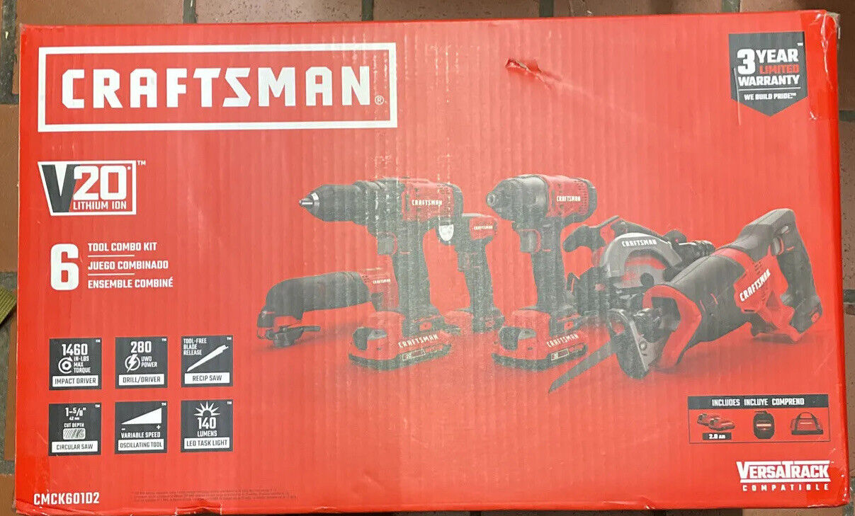Ensemble De 6 Outils Craftsman 20V Avec 2 Batteries CMCK601D2 - Rona - Bellso
