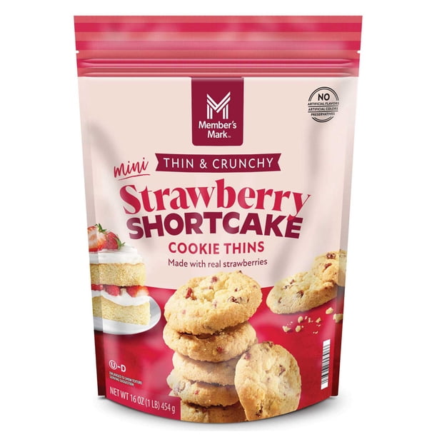 Member's Mark Mini Strawberry Shortcake Cookie Thins, 16 Ounce
