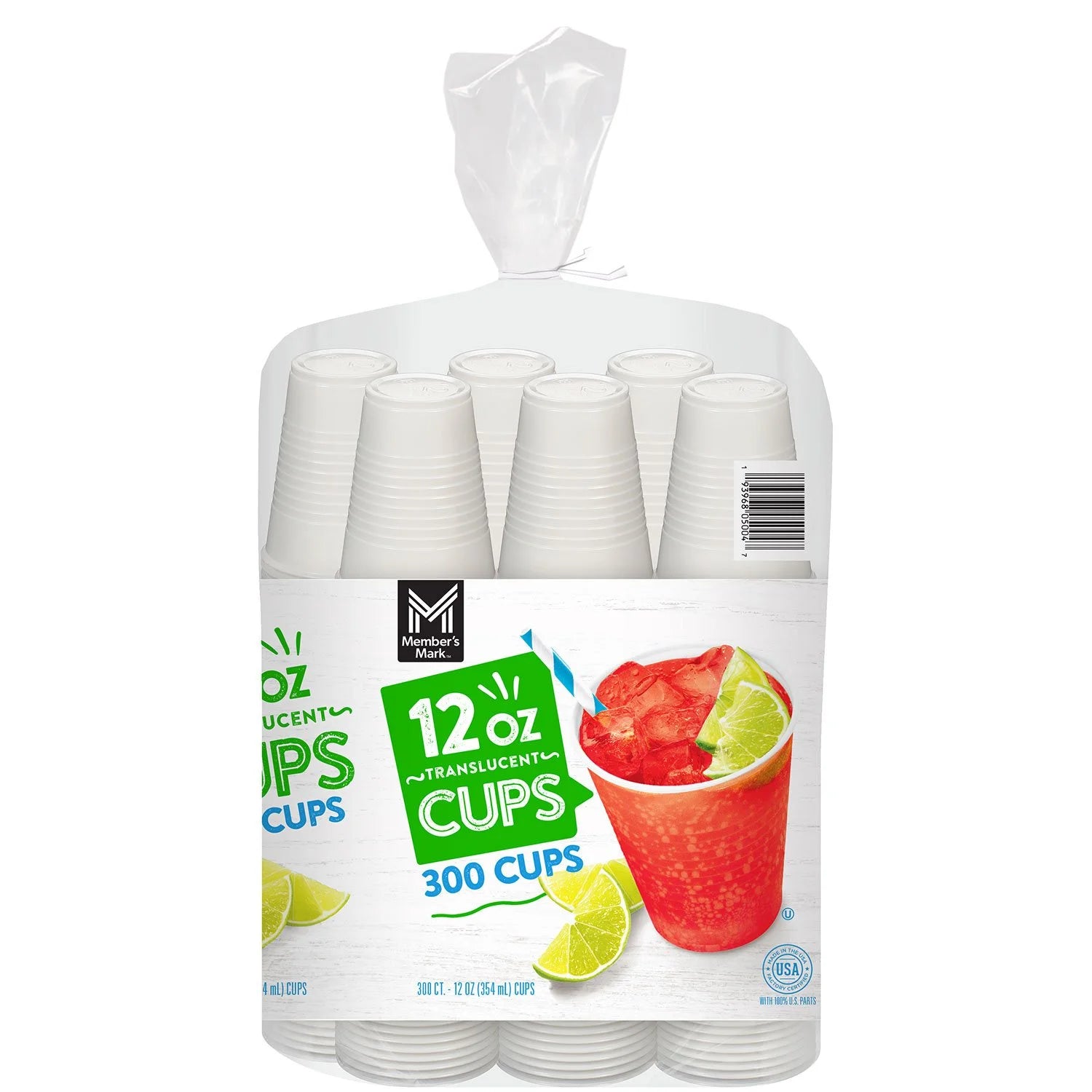Member's Mark Translucent Plastic Cups, 12 Ounce (300 Count) - Bellso