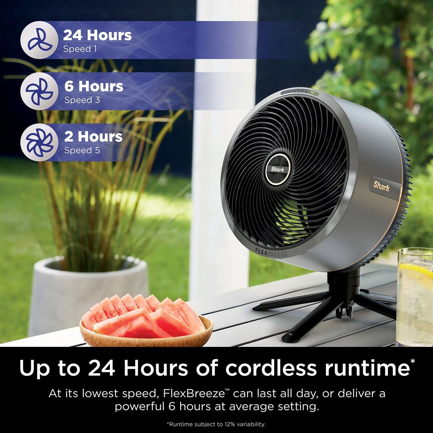Shark FA225 FlexBreeze Indoor/Outdoor Fan with InstaCool Mist Attachment, - Bellso