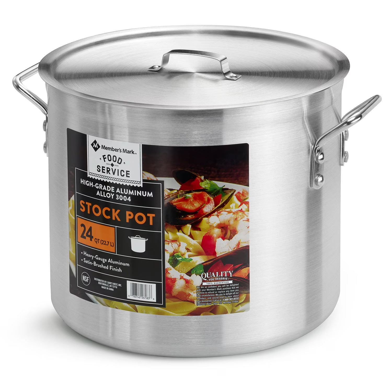 Member's Mark 24-Qt. Covered Aluminum Stock Pot - Bellso