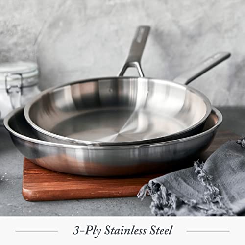 Merten & Storck Tri-Ply Stainless Steel 10A and 12A Frying Pan Skillet - Bellso