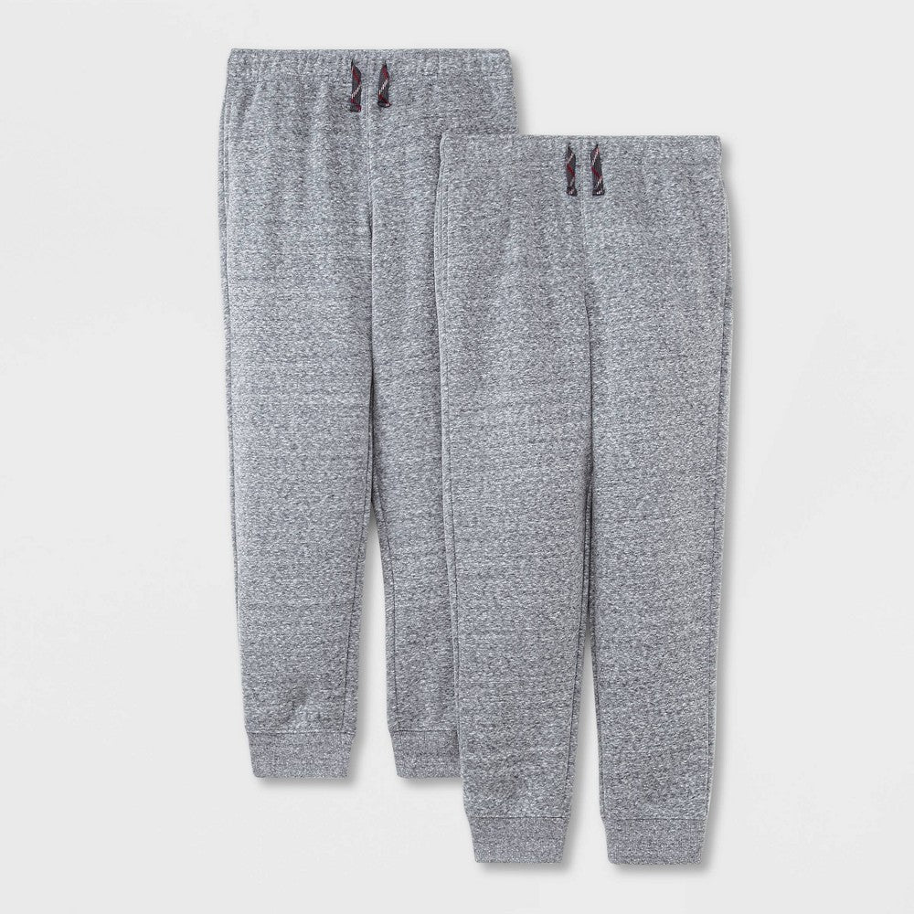 Boys' 2pk Fleece Jogger Sweatpants - Cat & Jack Charcoal Gray S - Bellso