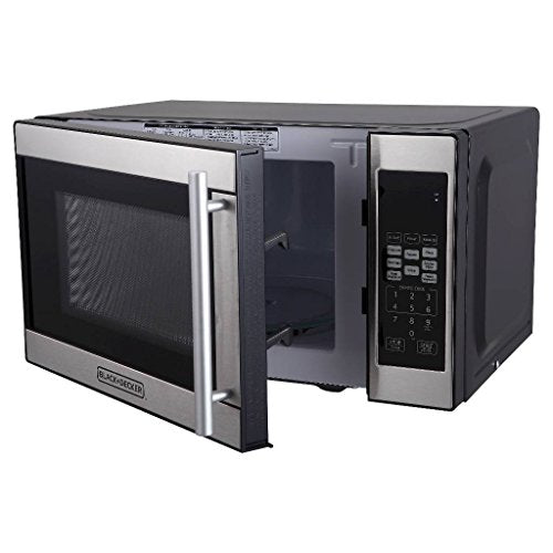 BLACK+DECKER 0.7 Cu Ft 700W Microwave Oven - Black - EM720CPN-P: Countertop, Small Dorm Microwave, Child Lock, 8 Programs