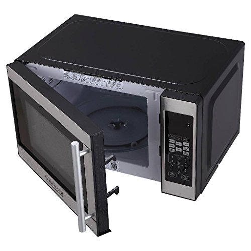 BLACK+DECKER 0.7 Cu Ft 700W Microwave Oven - Black - EM720CPN-P: Countertop, Small Dorm Microwave, Child Lock, 8 Programs - Bellso