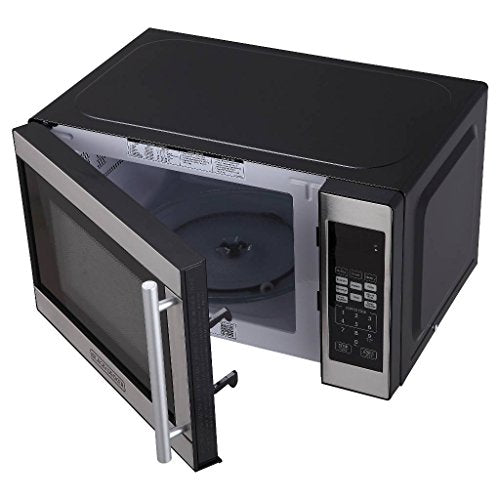 BLACK+DECKER 0.7 Cu Ft 700W Microwave Oven - Black - EM720CPN-P: Countertop, Small Dorm Microwave, Child Lock, 8 Programs