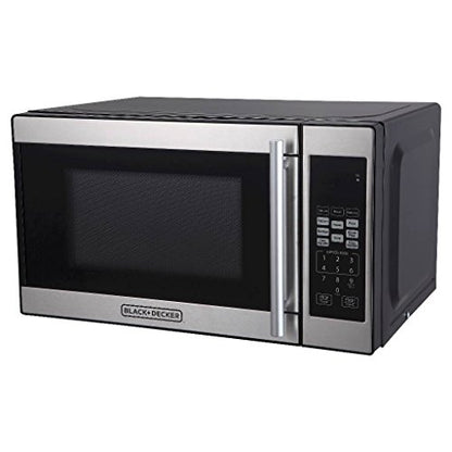 BLACK+DECKER 0.7 Cu Ft 700W Microwave Oven - Black - EM720CPN-P: Countertop, Small Dorm Microwave, Child Lock, 8 Programs