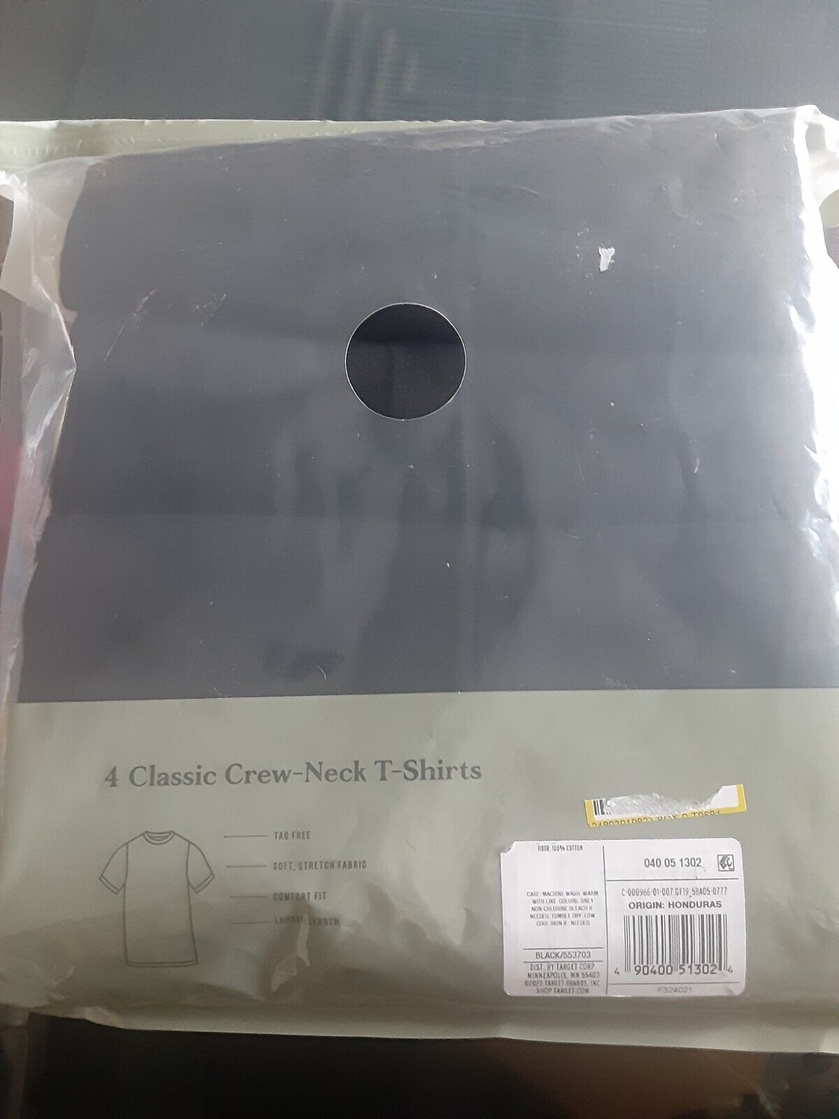 Men's Short Sleeve 4pk Crewneck T-Shirt - Goodfellow & Co Black S - Bellso