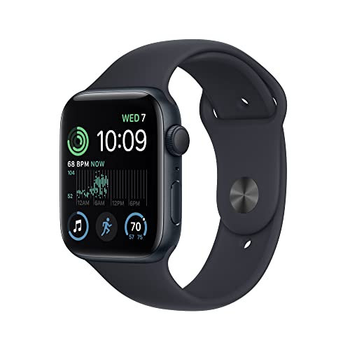 Apple Watch SE 2 GPS 44mm Midnight Aluminum Case with Midnight Sport Band - M/L - Bellso