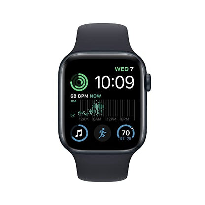 Apple Watch SE 2 GPS 44mm Midnight Aluminum Case with Midnight Sport Band - M/L - Bellso