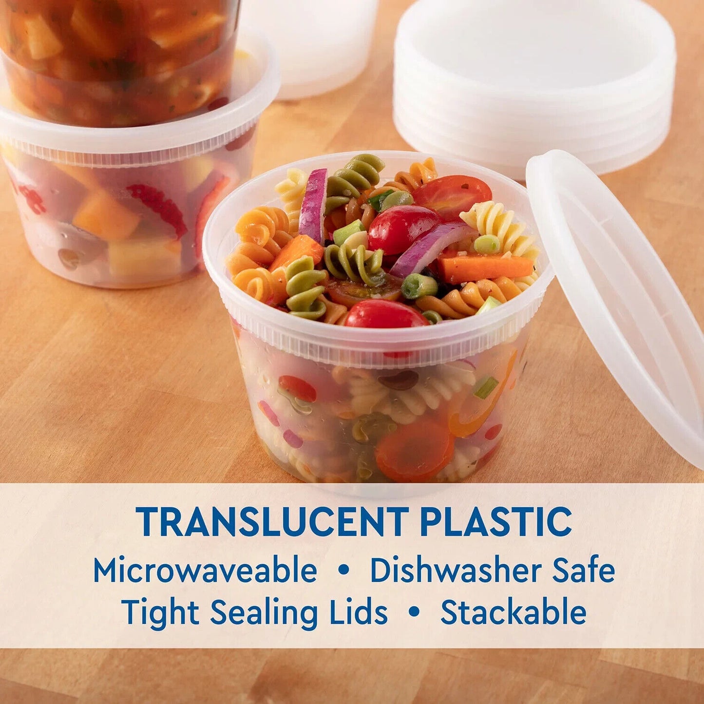 Member's Mark 1-Pint Deli Container with Lid (16 Oz., 240 Ct.) - Bellso