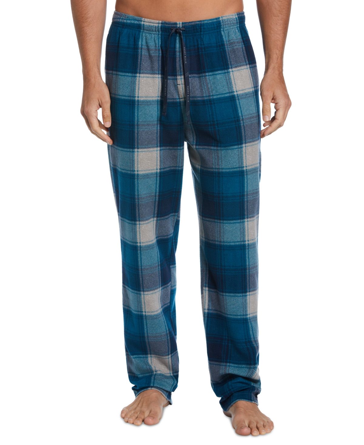 Perry Ellis Mens Fleece Plaid Sleep Pant sz M Green - Bellso