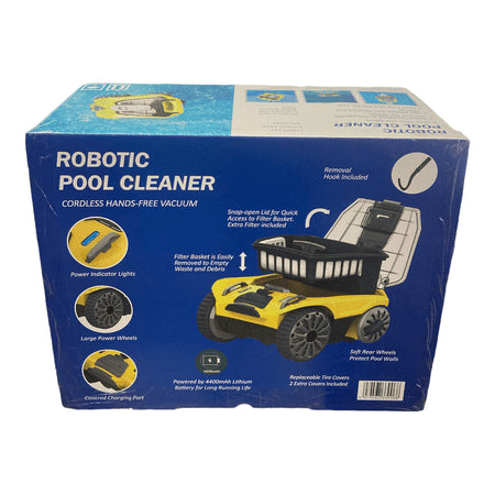 Cordless Robotic Pool Vacuum Cleaner  3 Levels of Filtration  180 Min Runtime - Bellso