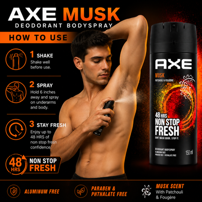Axe Deo Spray-Musk 150ml/5oz