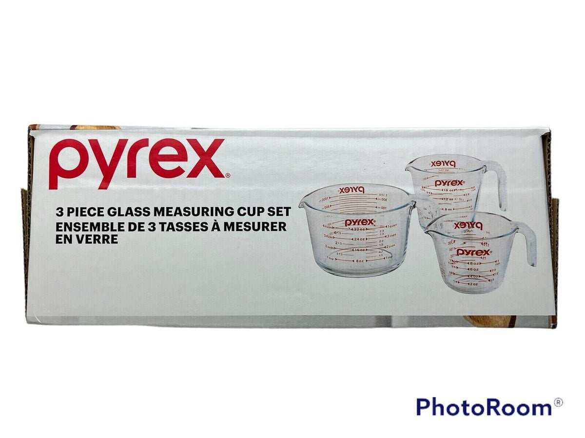 Pyrex 3-pc Glass Measuring Cup Set