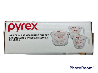Pyrex 3-pc Glass Measuring Cup Set