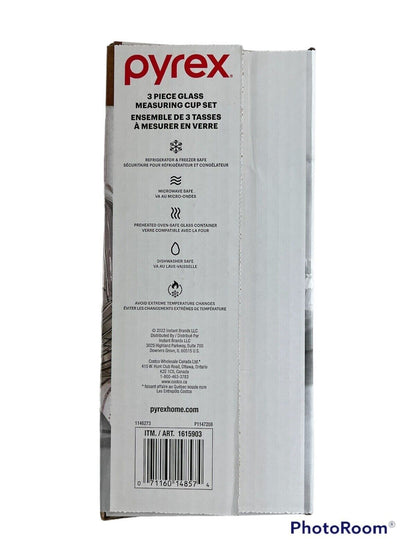Pyrex 3-pc Glass Measuring Cup Set