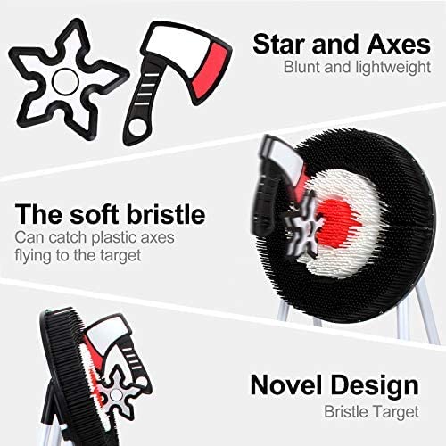 Sharper Image Axe Throwing + Target Set - Indoor & Outdoor Fun Game - Bellso