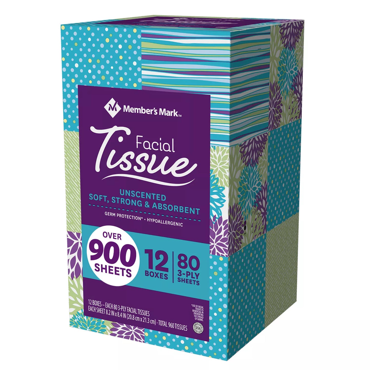 Member's Mark Facial Tissue 80Sheets 12Pk