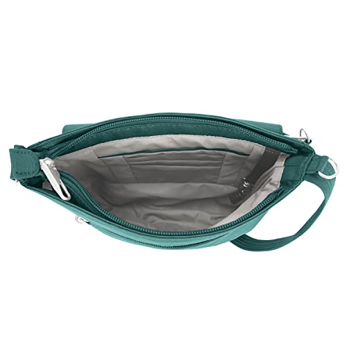 Travelon Anti-Theft Classic Mini Shoulder Bag, Green - Bellso