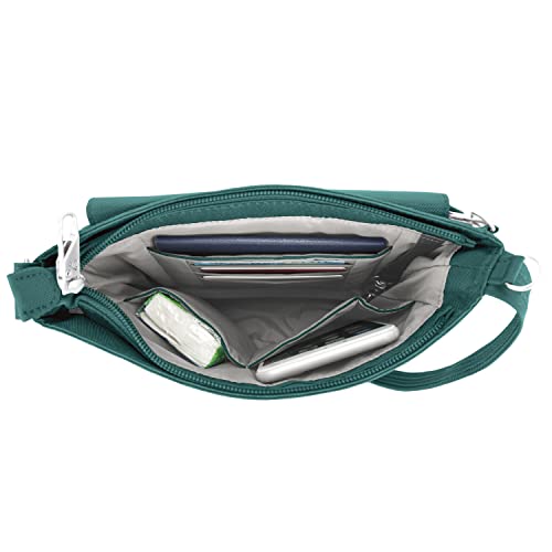 Travelon Anti-Theft Classic Mini Shoulder Bag, Green - Bellso