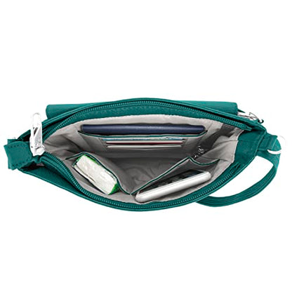 Travelon Anti-Theft Classic Mini Shoulder Bag, Green - Bellso
