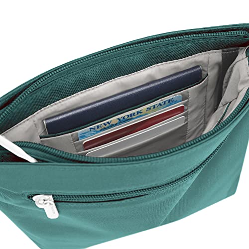 Travelon Anti-Theft Classic Mini Shoulder Bag, Green - Bellso
