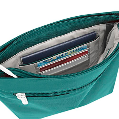 Travelon Anti-Theft Classic Mini Shoulder Bag, Green - Bellso