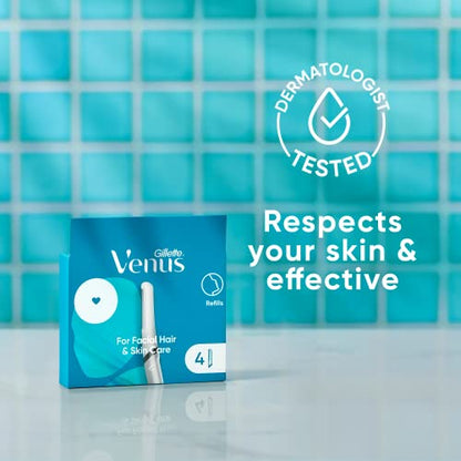 Venus for Facial Hair & Skin Care Exfoliating Dermaplaning Razor Blade Refills - 4ct - Bellso