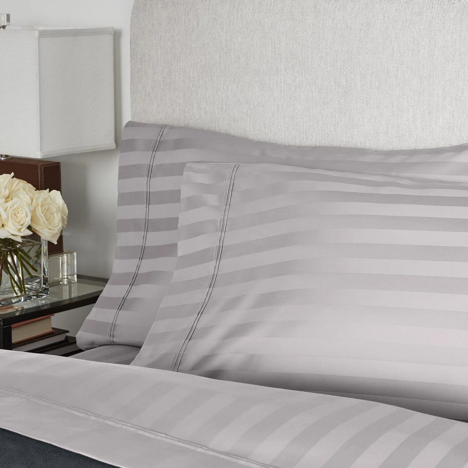 Member’s Mark Hotel Premier Collection 700-Thread-Count Striped Egyptian Cotton Sheet 3 Pieces King - Bellso