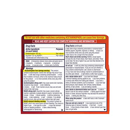 Motrin Acetaminophen Dual Action with Tylenol Pain Reliever - 20ct - Bellso