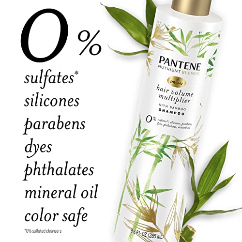 Pantene Pro-V Pantene Nutrient Blends Hair Volume Multiplier Shampoo with Bamboo, 9.6 Oz - Bellso
