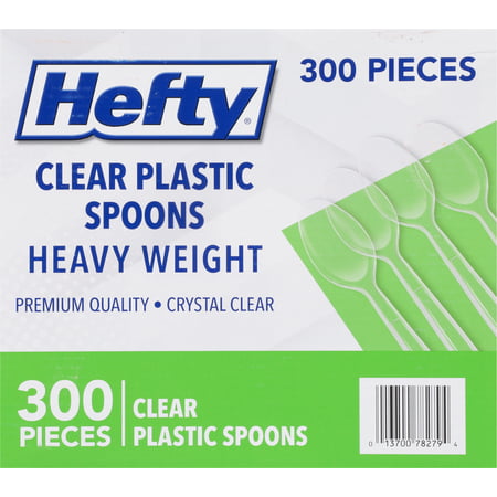 Hefty Clear Plastic Spoons (300 Count) - Bellso