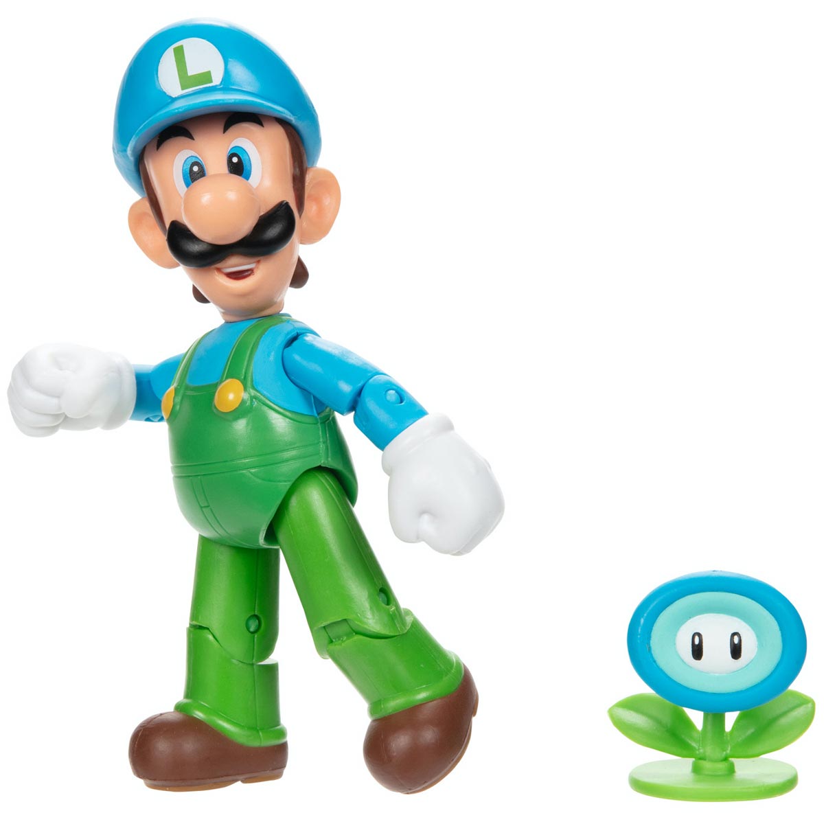 Super Mario Ice Luigi with Ice Flower 4-in Action Figure