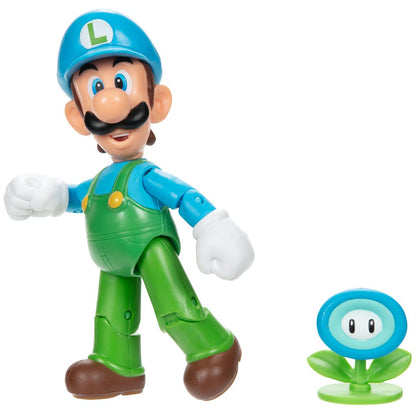 Super Mario Ice Luigi with Ice Flower 4-in Action Figure