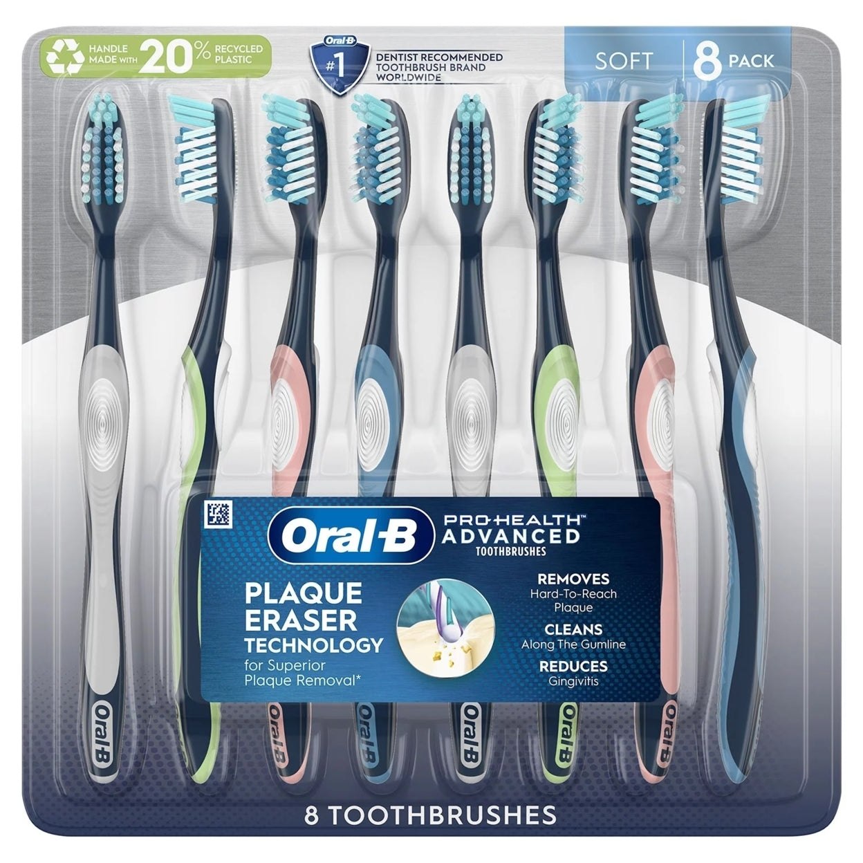 Oral-B ProHealth Advanced Manual Toothbrush 8 Count (Soft) - Bellso
