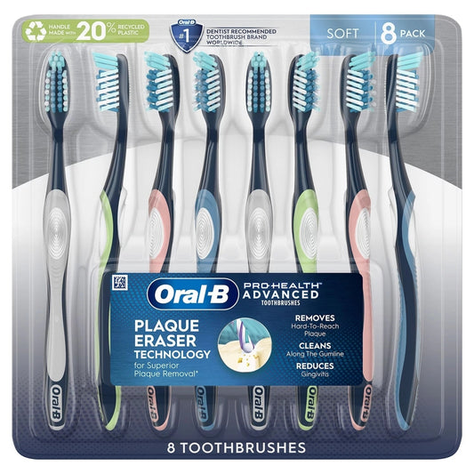 Oral-B ProHealth Advanced Manual Toothbrush 8 Count (Soft) - Bellso