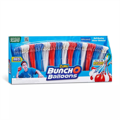 Bunch O Balloons 465 Rapid-Fill Self-Tying Recyclable Water Balloons - R/W/B - Bellso