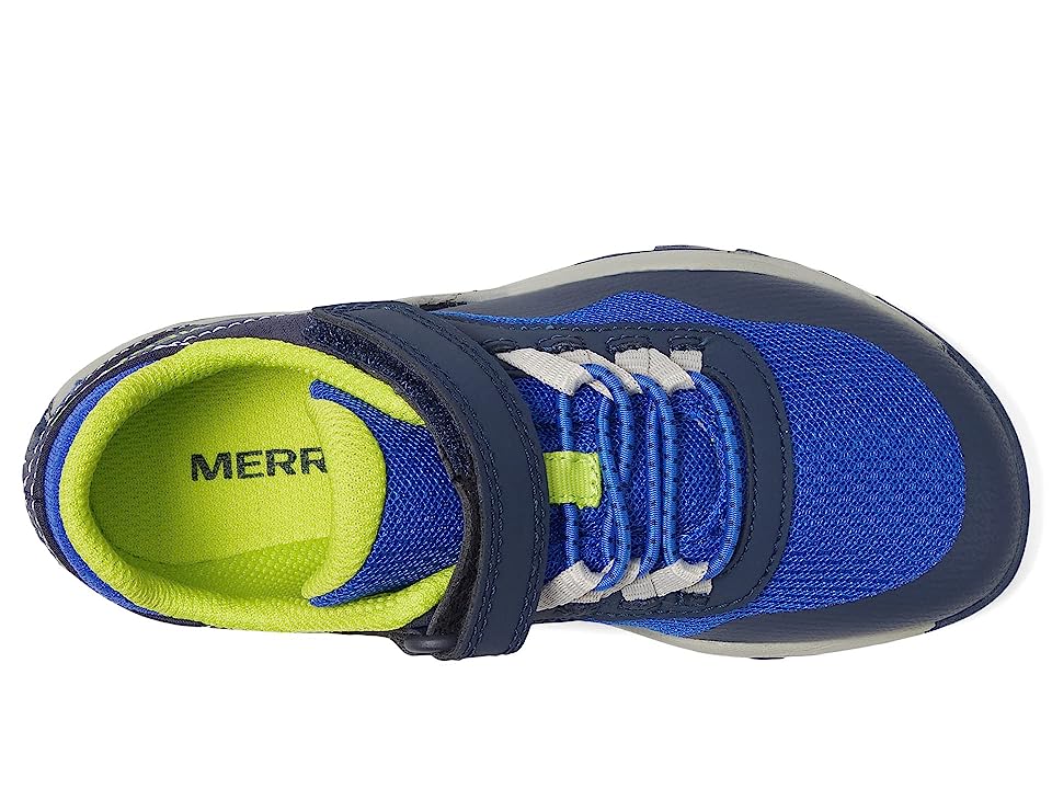 Merrell Kids Trail Glove 7 a/C (Little Kid/Big Kid) (Blue/Lime) Kid's Shoes Size 2.5 - Bellso